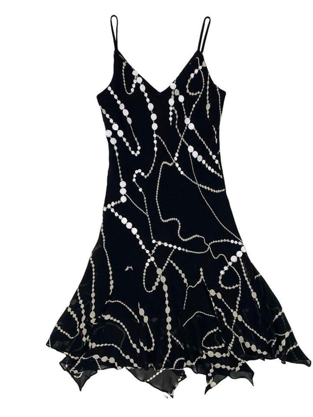 Black white embellished fairy dress